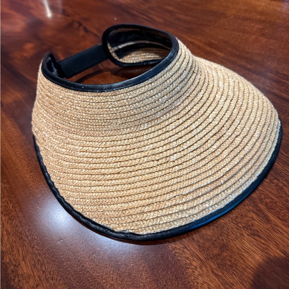 Rag & Bone Visor with Black Leather Trim